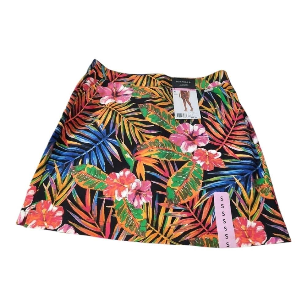 NWT RAFAELLA SKORT Colorful Floral Skirt Small